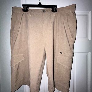 BKE Hybrid Athletic Fit Shorts - Light Brown